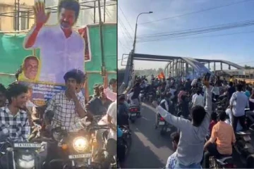 நடுரோட்டில் விஜய் ரசிகர்கள் செய்யும் அட்டகாசம்.. திட்டித்தீர்க்கும் நெட்டிசன்கள்..