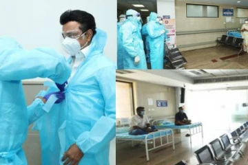 கொரோனா வார்டுக்கு நேரில் சென்று நோயாளிகளை சந்தித்து நலம் விசாரித்த தமிழக முதல்வர் மு.க ஸ்டாலின்! புகைப்படங்கள்