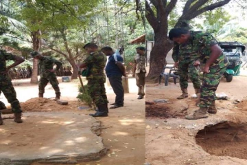 பளை இத்தாவில் பகுதியில் வெடிப்பொருட்கள் மீட்பு