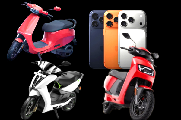 5 electric scooters cheaper than iphone 17pro max, iPhone 17 Pro Max, Ola S1 Pro Gen3, Hero Vida VX2 Plus, Bajaj Chetak 3501, TVS iQube S, Ather 450S