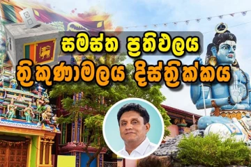 ත්‍රිකුණාමලය දිස්ත්‍රික්කය - සමස්ථ මැතිවරණ ප්‍රතිඵලය..