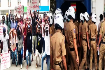 குற்றப் புலனாய்வு திணைக்களத்தை முற்றுகையிட்ட மக்கள்! தொடரும் பதற்றம்(காணொளி)
