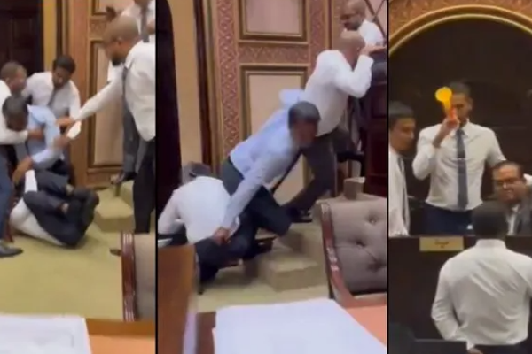 நாடாளுமன்றத்தில் கடும் மோதல் ; வைரலாகும் வீடியோ | Fierce Conflict Maldives Parliament A Viral Video