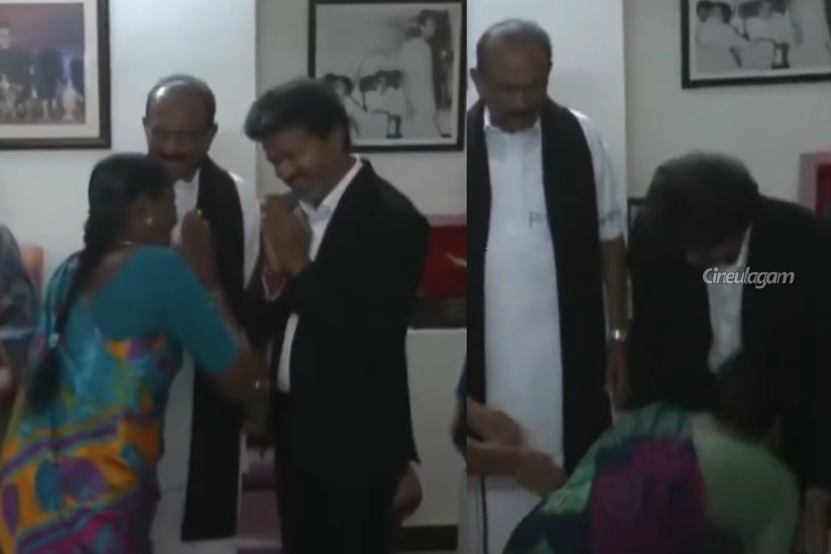 திடீரென காலில் விழுந்த பெண்.. அதிர்ச்சி ஆன முதல்வர் விஜய் என்ன செய்தார் பாருங்க | A Woman Falls At Cm Actor Vijay Feet Video Viral