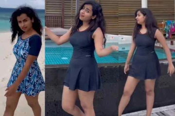 ஹோம்லியாக இருந்த சிவாங்கியா இப்படி.. மாலத்தீவில் ஷார்ட் உடையில் வீடியோ