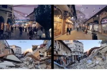 நிலநடுக்க பேரழிவு - துருக்கியில் அழகாக இருந்த Hatay பாதசாரி மண்டலம் உருகுலைந்த வீடியோ...!