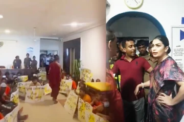 கைதானவர்களை பார்வையிட மறுப்பு - காவல் நிலையத்தில் ஹிருணிக்கா ஆவேசம்..!
