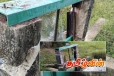 கிளிநொச்சியில் விசமிகளால் சேதமாக்கப்பட்ட கொங்கிறீட் நீர் தடுப்பு