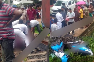 දුම්රිය හරස් මාර්ගයක බරපතල අනතුරක්..එම ස්ථානයේම පියා මිය යයි.(PHOTOS)