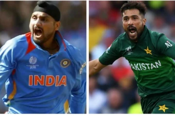 ’’ ஹலோ.. உங்க பவுலிங்ல தான் நான் சிக்ஸர் அடித்தேன்’’ -  சண்டை போட்டுக்கொள்ளும் ஹர்பஜன் - ஆமிர்; கலவரமான ட்விட்டர்