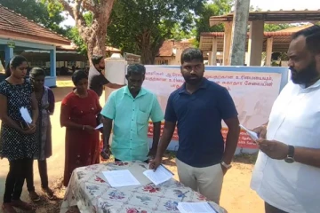 முல்லைத்தீவில் சுகாதார அமைச்சருக்கு எதிராக கையெழுத்து திரட்டும் போராட்டம்(Video)