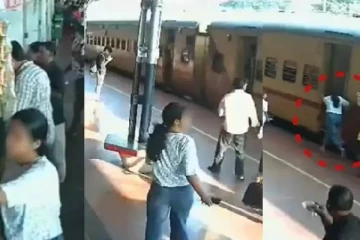 தண்டவாளத்தில் விழுந்த மாணவி; கண்மூடி திறப்பதற்குள்.. பதற வைக்கும் சம்பவம்!