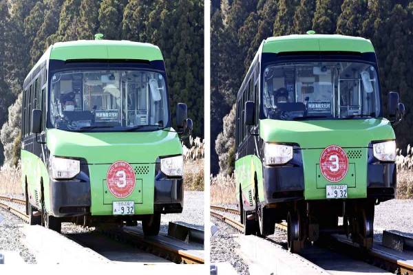 உலகின் முதல் DMV வாகனம்: 15 விநாடிகளில் ரயிலாக மாறும் பேருந்து! | The World S First Dual Mode Vehicle In Japan
