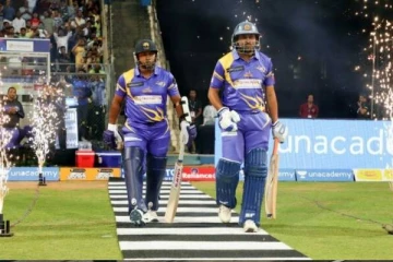 நமன் ஓஜா அதிரடி! இலங்கை லெஜண்ட்ஸ் அணிக்கான இமாலய இலக்கு!