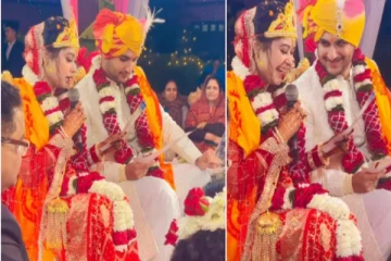 மணப்பெண்ணின் உறுதிமொழியால் கலகலப்படைந்த மேடை வைரல் காணொளி