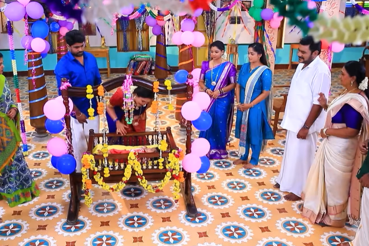 சரவணன் - தங்கமயில் குழந்தைக்கு பெயர் வெச்சாச்சு.. மகிழ்ச்சியில் பாண்டியன் ஸ்டோர்ஸ் குடும்பம்! ப்ரோமோ வீடியோ | Pandian Stores Serial Baby Naming Ceremony