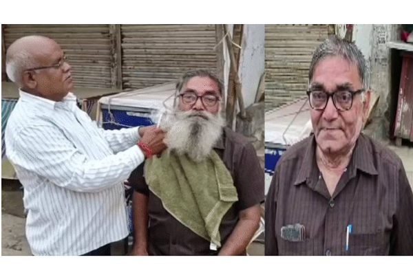 21 ஆண்டுகளாக தாடியை ஷேவ் செய்யாமல் இருந்த நபர் - இப்படி ஒரு காரணமா? | Chhattisgarh Man Shaves Beard After 21 Years