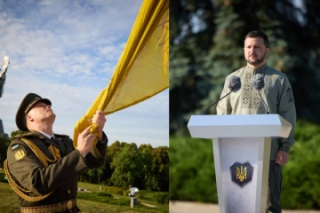 கீவ்வில் உயர்த்தப்பட்ட சிறப்புக்கொடி..உக்ரைனுக்காக உயிர்நீத்தவர்களுக்கு அஞ்சலி..ஜெலென்ஸ்கியின் சூளுரை