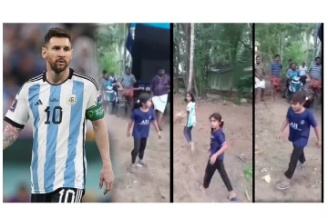 மெஸ்ஸிக்கு ஆதரவாக கிராம மக்களிடம் சண்டைப்போட்ட சிறுமி...! வைரலாகும் வீடியோ...!