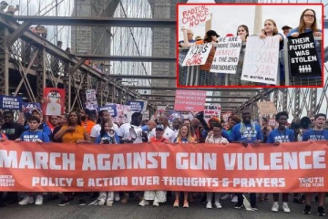 துப்பாக்கி சட்டத்திற்கு எதிராக...பல்லாயிரக்கணக்கில் திரண்ட அமெரிக்கர்கள்!