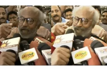 செய்தியாளர் கேட்ட அந்த கேள்வி.. விரலை நீட்டி எச்சரித்த ரஜினி!! அப்படி என்ன ஆச்சு