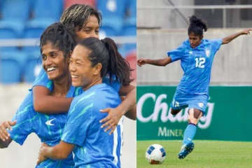 ஆசிய கோப்பை தகுதி சுற்று; ஹாட்ரிக் வெற்றி பெற்ற இந்தியா - தமிழக வீராங்கனை அசத்தல் கோல்