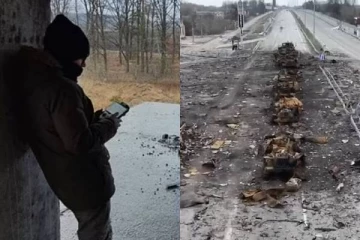 மொத்தமாக சிதறடிக்கப்பட்ட ரஷ்ய டாங்கிகள் அணிவகுப்பு: 15 வயது சிறுவனை கொண்டாடும் உக்ரைன்