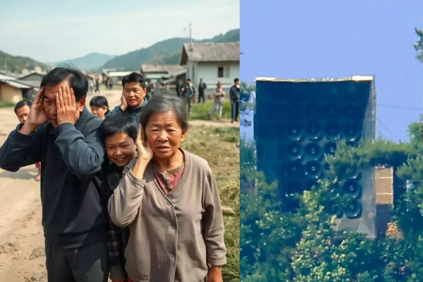 south korea speakers in border of north korea