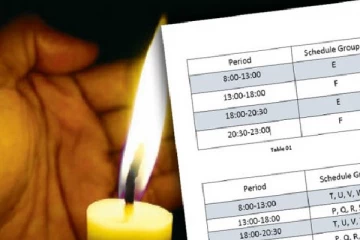 நாளை வியாழக்கிழமைக்கான மின்வெட்டு விபரம் வெளியீடு