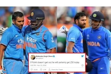 ரோகித் நிச்சயமாக இரட்டை சதம் அடிப்பார்! சரியாக கணித்த டோனி: வைரலாகும் அந்த டுவிட்