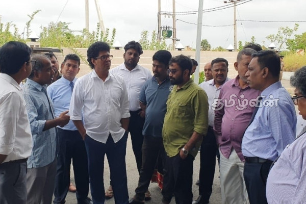 கிளிநொச்சி பொருளாதார மத்திய நிலையத்தினை பார்வையிட்ட அமைச்சர் வசந்த சமரசிங்க | Wasantha Samarasinghe Kilinochchi Economic Center