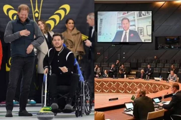 காயமடைந்த வீரர்களுக்கு ஆதரவாக நேட்டோவுடன் வீடியோவில் பேசிய இளவரசர் ஹரி