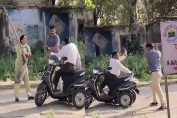 சாலையில் மாற்றுத்திறனாளியை கொடூரமாக தாக்கும் தம்பதி - அதிர்ச்சியளிக்கும் வீடியோ பதிவு