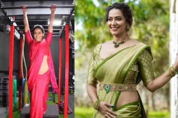 புடவையில் ஒர்க் அவுட் செய்து அசத்தும் நடிகை சஞ்சனா.. மாஸ் பண்றாங்க