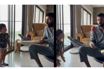 தன் மகனை நினைத்து உருகிய ஹர்திக் பாண்டியா... ஏன் தெரியுமா? வைரலாகும் வீடியோ..!