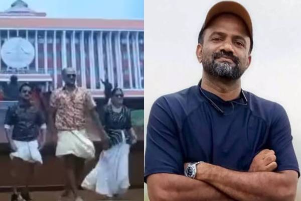 man fell down on stage in onam event kerala