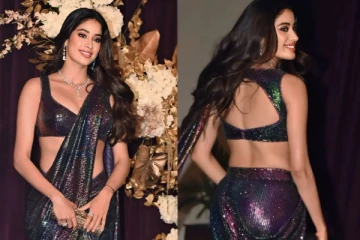 ஸ்ரீதேவியின் மகள் ஜான்வி பார்ட்டிக்கு செம கவர்ச்சியான சேலையில் வந்த வீடியோ