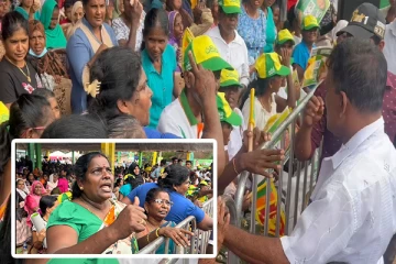 வவுனியாவில் சஜித்தின் பிரசார கூட்டத்தில் குழப்பம் : ஊடகவியலாளர்களுடனும் முரண்பாடு