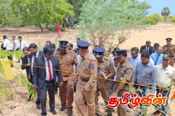 குருக்கள்மடத்தில் உள்ள மனிதப் புதைகுழி அமைந்துள்ள இடத்தை பார்வையிட்ட நீதிபதி