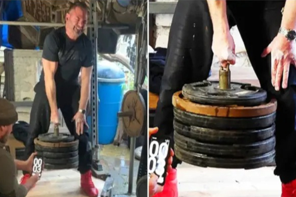 ஒற்றை விரலில் 129 கிலோ எடையை தூக்கிய மனிதர்! பிரமிக்க வைக்கும் புகைப்படம் | Man Lifting 129 Kg One Finger In Tamil