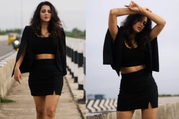 VJ அஞ்சனாவா இப்படி.. ஷார்ட் உடையில் வேற லெவல் கவர்ச்சி