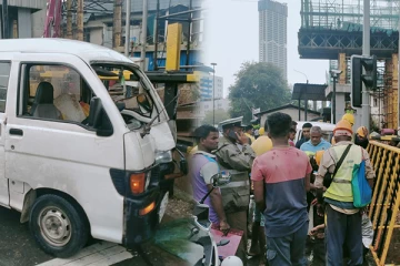 கொழும்பில் வாகன விபத்து : ஒருவர் படுகாயம்(Photos)