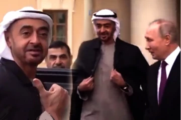 புடினின் ஜாக்கெட்டை அணிந்துகொண்ட ஐக்கிய அரபு அமீரக அதிபர்! விவாதத்தை தூண்டிய வைரல் வீடியோ