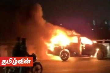 தெற்கு அதிவேக வீதியில் திடீரென தீப்பற்றி எரிந்த மோட்டார் வாகனம்