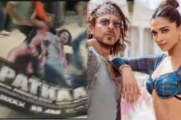 பதான் பட போஸ்டர்களை கிழித்து, உதைத்து அட்டகாசம் செய்த போராட்டக்காரர்கள்- பரபரப்பான வீடியோ