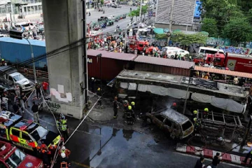තායිලන්තයේ දරුණු දුම්රිය අනතුරක් - 8ක් මරුට