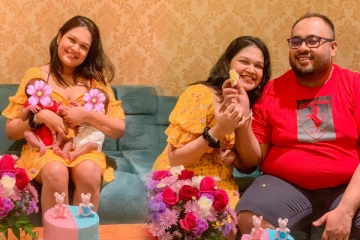 අලුත උපන් නිවුන් දරුවන් සමඟ බුවිනි 30 සැමරූ හැටි. (PHOTOS)