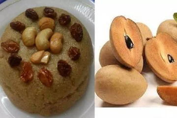 நெய்மணக்கும் சப்போட்டா பழ ரவா கேசரி!