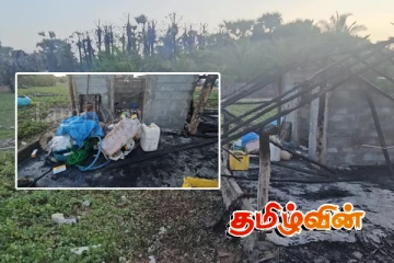கடற்படையினர் வைத்த தீயில் கடற்றொழிலாளரின் வாடி எரிந்து நாசம்