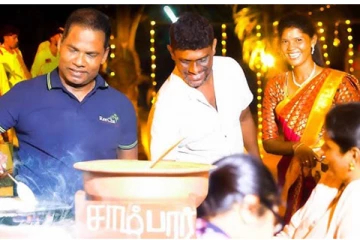இயக்கச்சியில் ஒரே இடத்தில் கூடி பாரம்பரிய உணவுகளை கொண்டாடிய மக்கள்